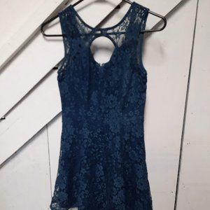 Three Pink Hearts Lace Dress